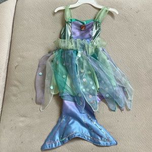 Disney Ariel The Little Mermaid Sequin Dress Costume Girls XS